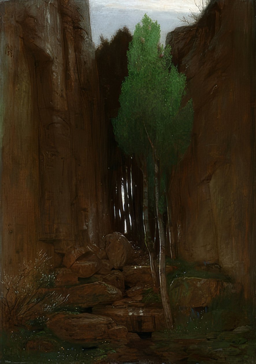 Kilde i en canyon. 1881 av Arnold Böcklin