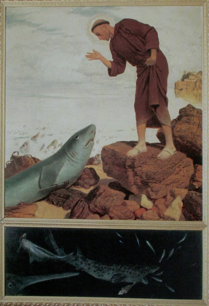 Saint Anthony forkynner for fisken av Arnold Böcklin