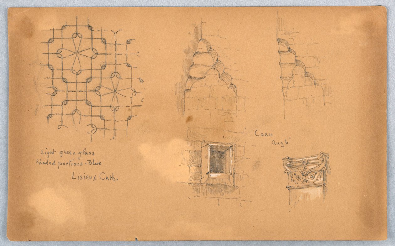 Arkitektoniske detaljer ved Lisieux-katedralen av Arnold William Brunner