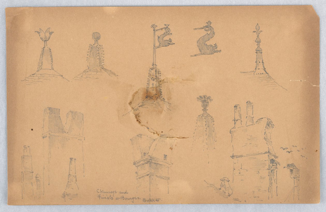 Arkitektoniske detaljer fra Bourges av Arnold William Brunner