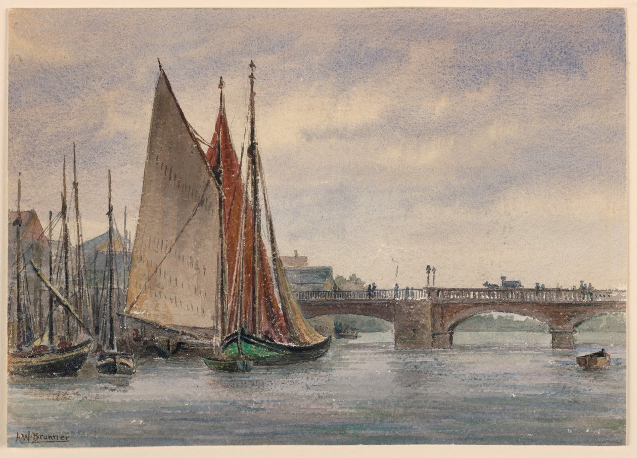 Båter i Trouville av Arnold William Brunner