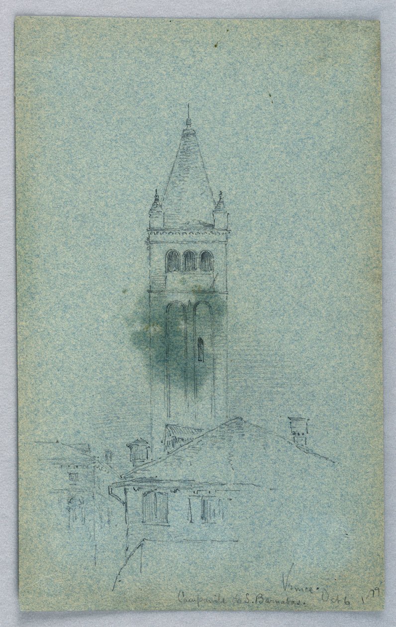 Campanile of St. Barnabas, Venezia av Arnold William Brunner