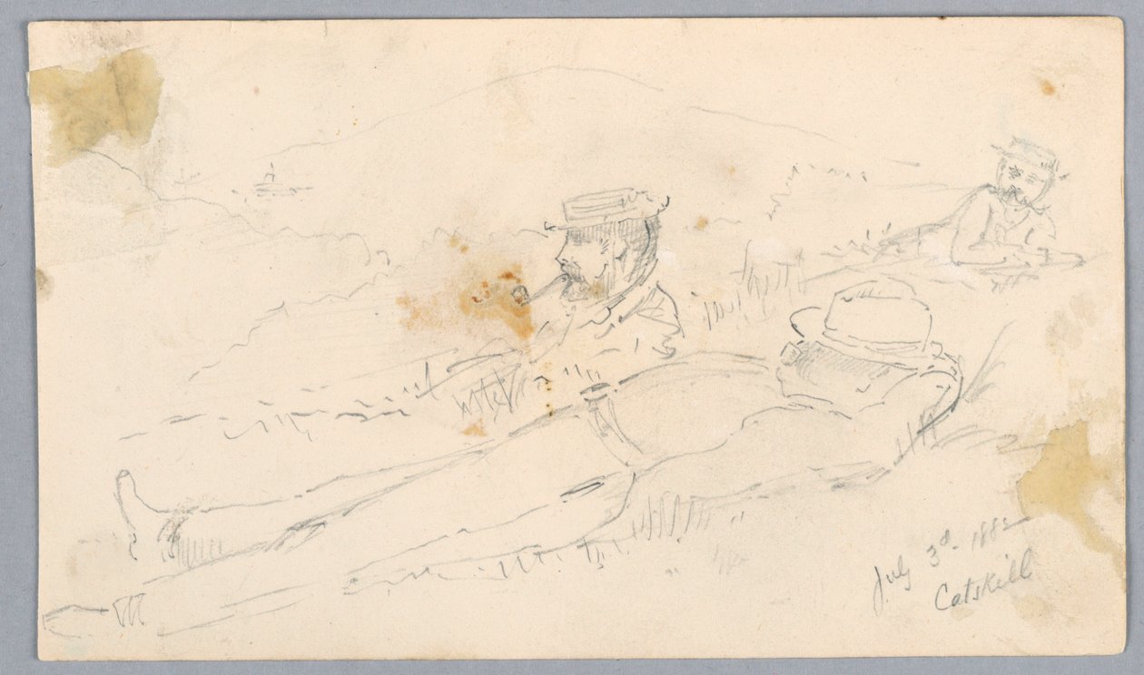 Menn hviler på Catskill Hillside av Arnold William Brunner