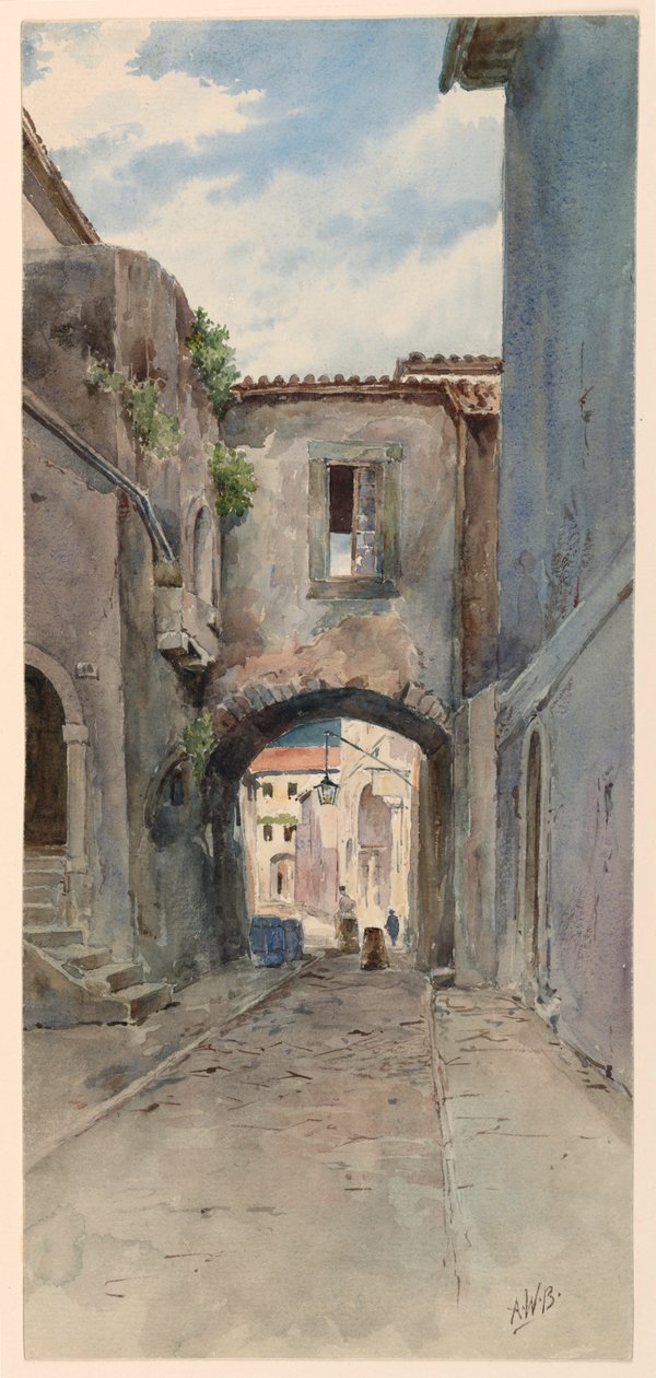 Smal gate med hus av Arnold William Brunner