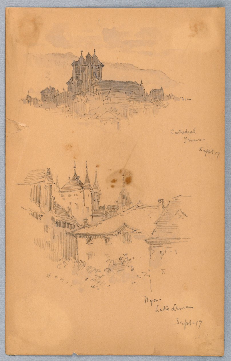 Nyon, katedralen i Genève av Arnold William Brunner