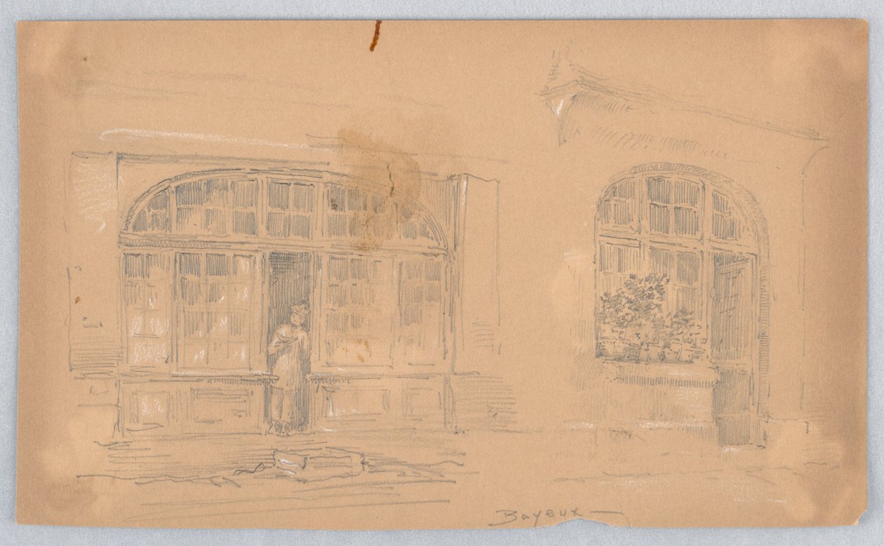 Skisse i Bayeux av Arnold William Brunner