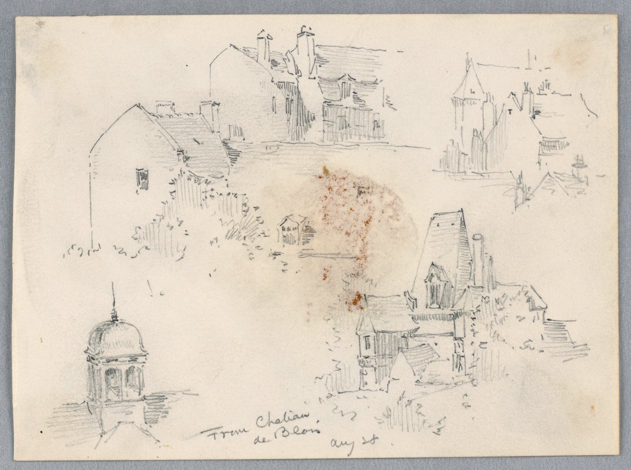 Skisser fra Château de Blois av Arnold William Brunner