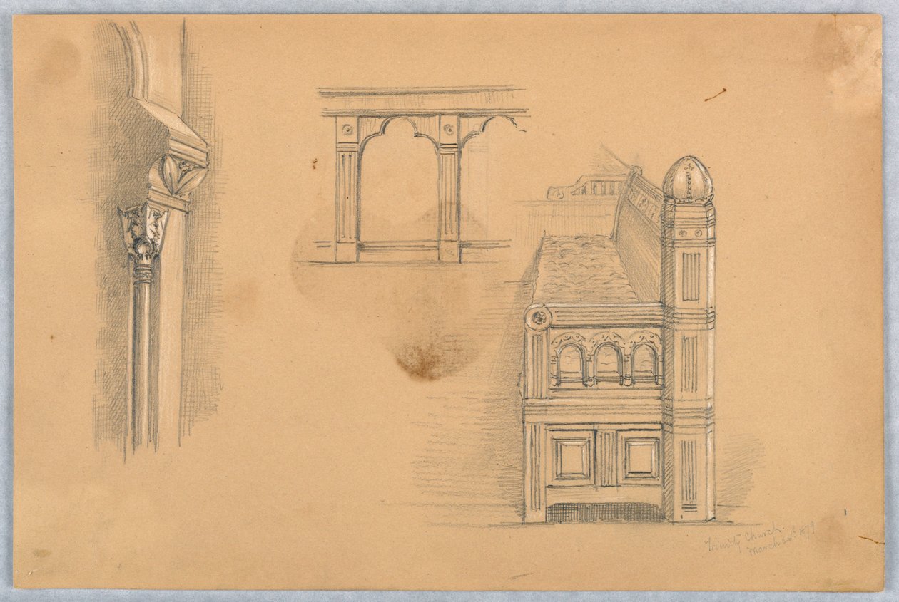 Skisser i Trefoldighetskirken av Arnold William Brunner