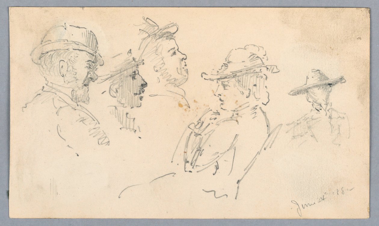 Skisser av hoder av Arnold William Brunner