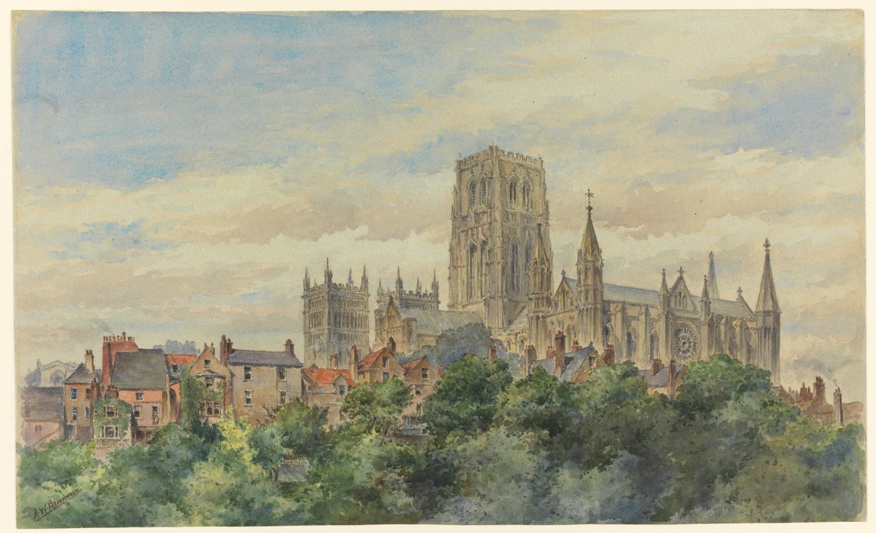 Utsikt over Durham Cathedral av Arnold William Brunner