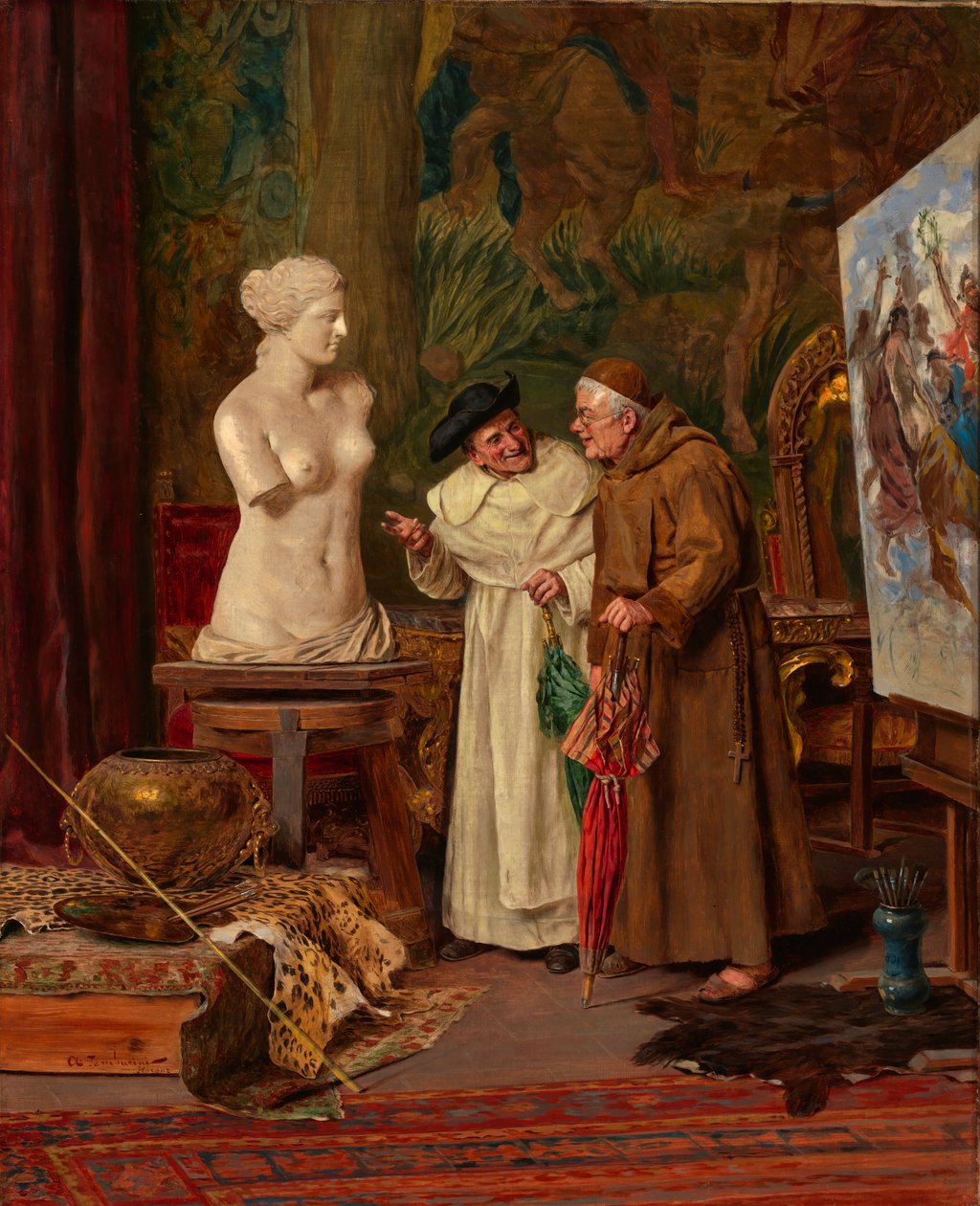 I studioet, før 1887. av Arnoldo Tamburini