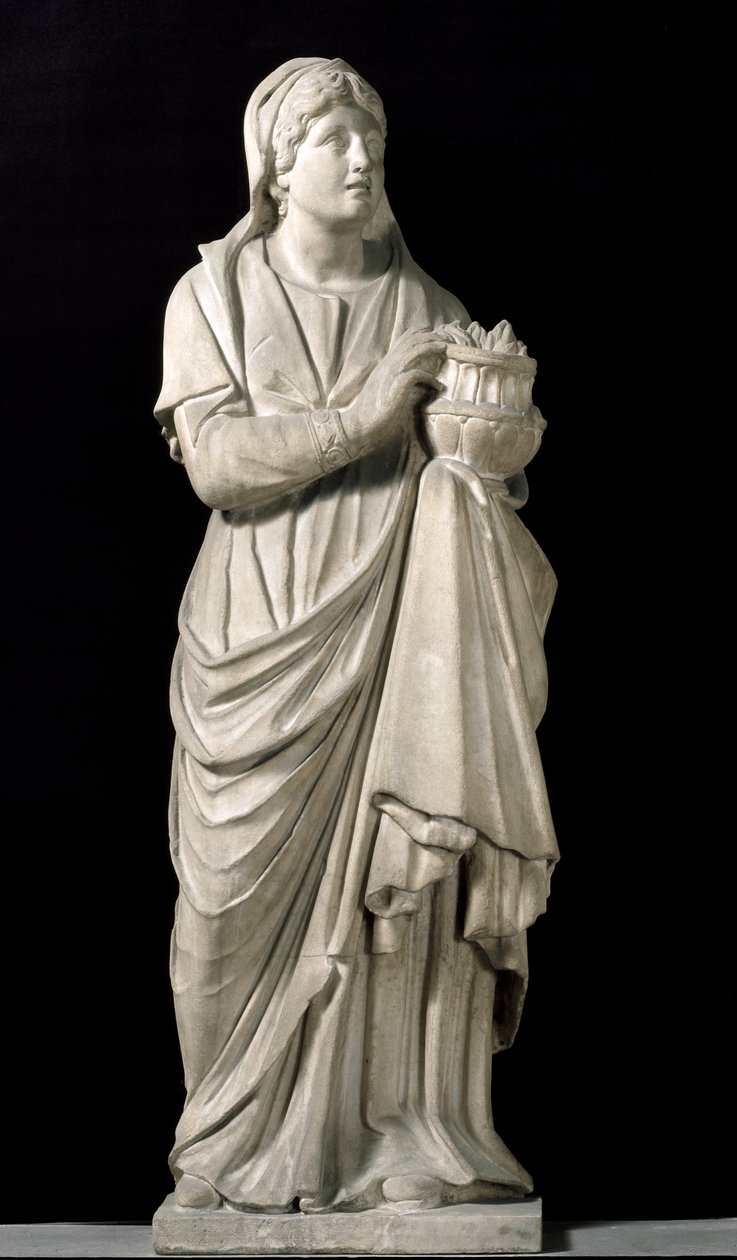 Saint Reparata, fra den opprinnelige fasaden. Marmor skulptur av Arnolfo di Cambio