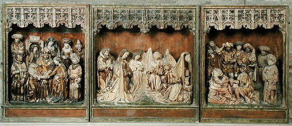 Altertavle, fra Kalkar, Nedre Rhinen, ca. 1483 (polykromt tre) av Arnt von Zwolle