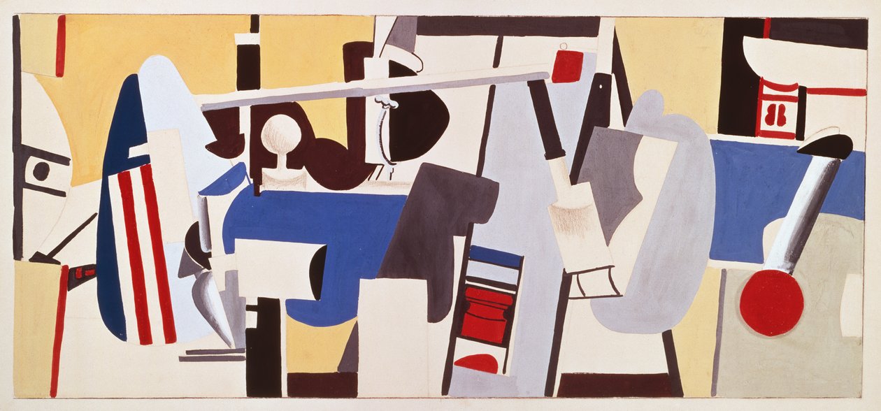 Studie for veggmaleri for Administration Building, Newark Airport, New Jersey av Arshile Gorky