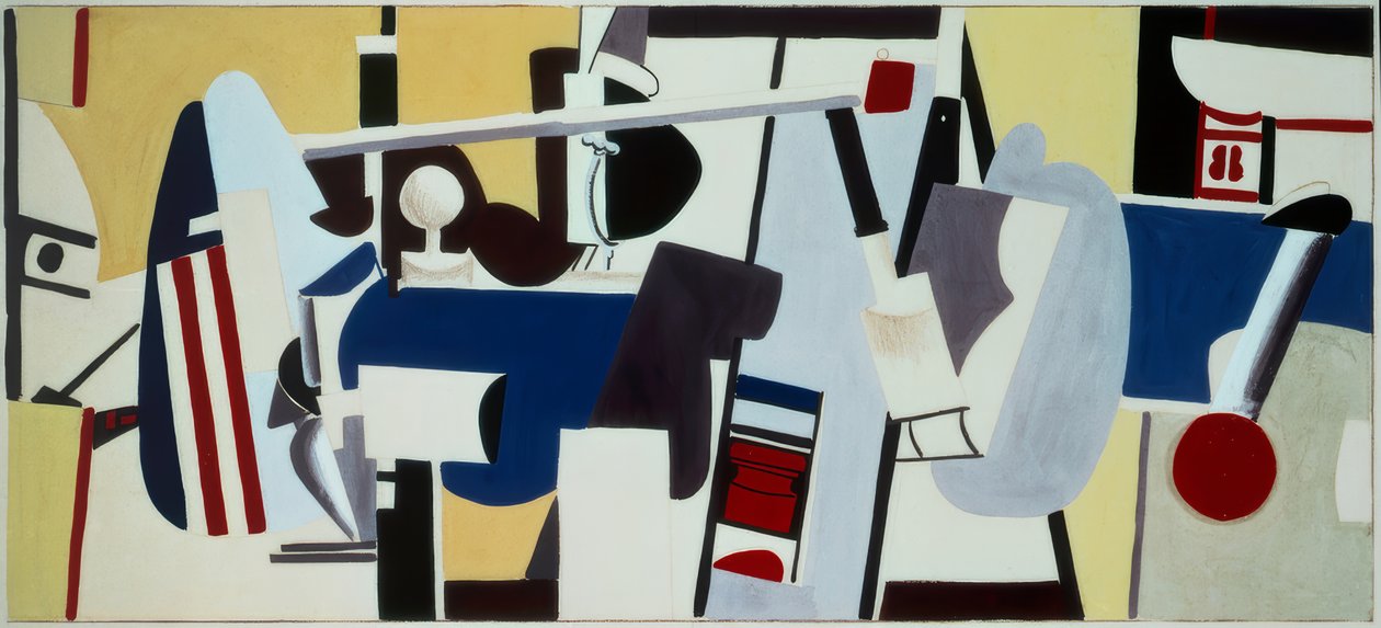Studie for veggmaleri for Administration Building, Newark Airport, New Jersey av Arshile Gorky