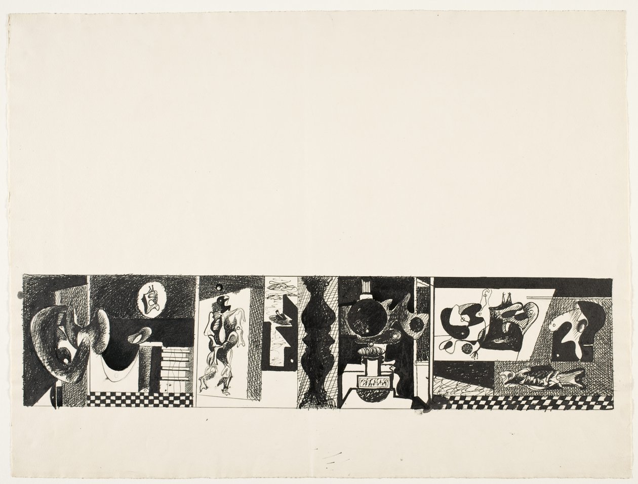 Uten tittel, ca. 1931/32 (penn og blekk over grafittblyant) av Arshile Gorky