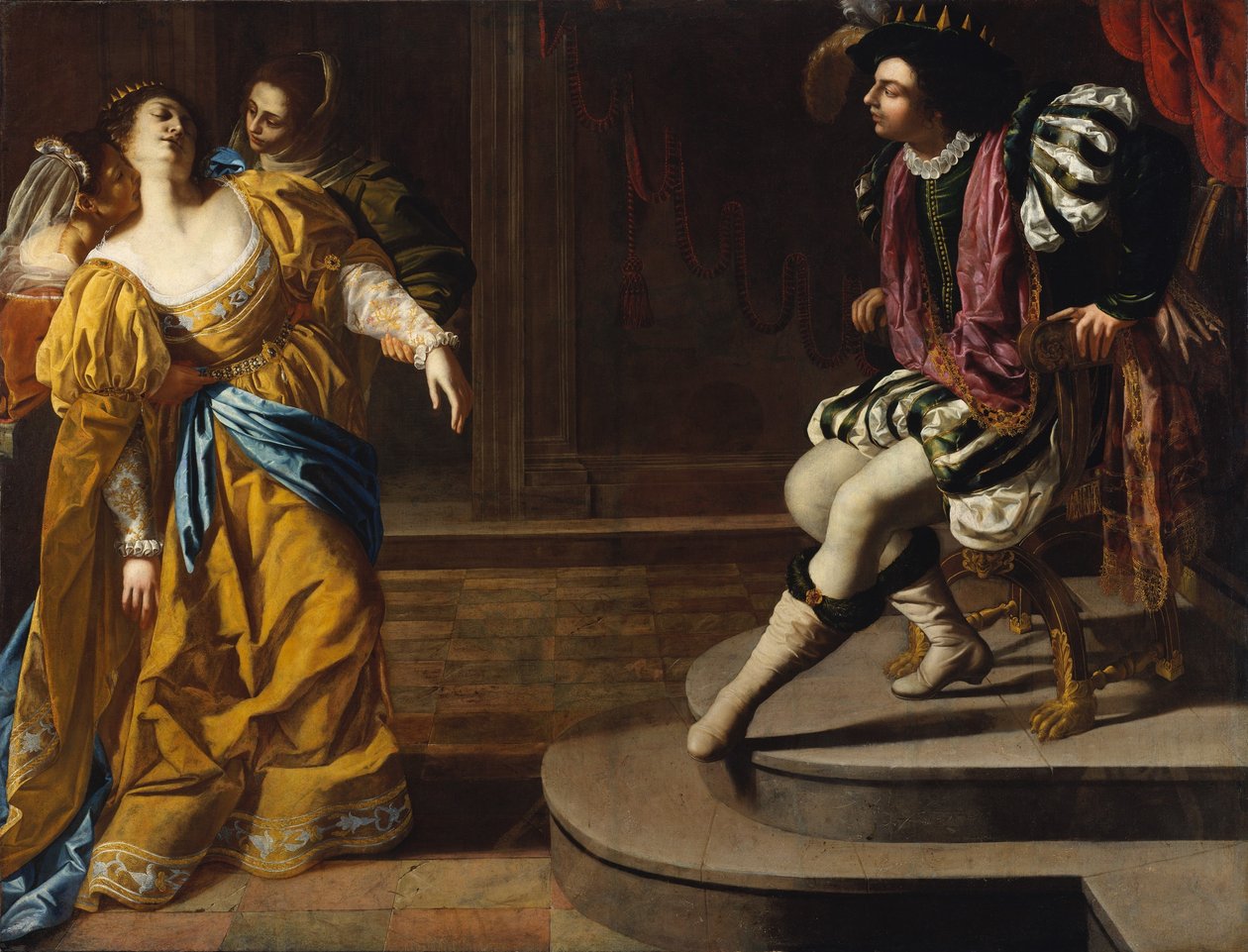 Esther og Ahasveros av Artemisia Gentileschi