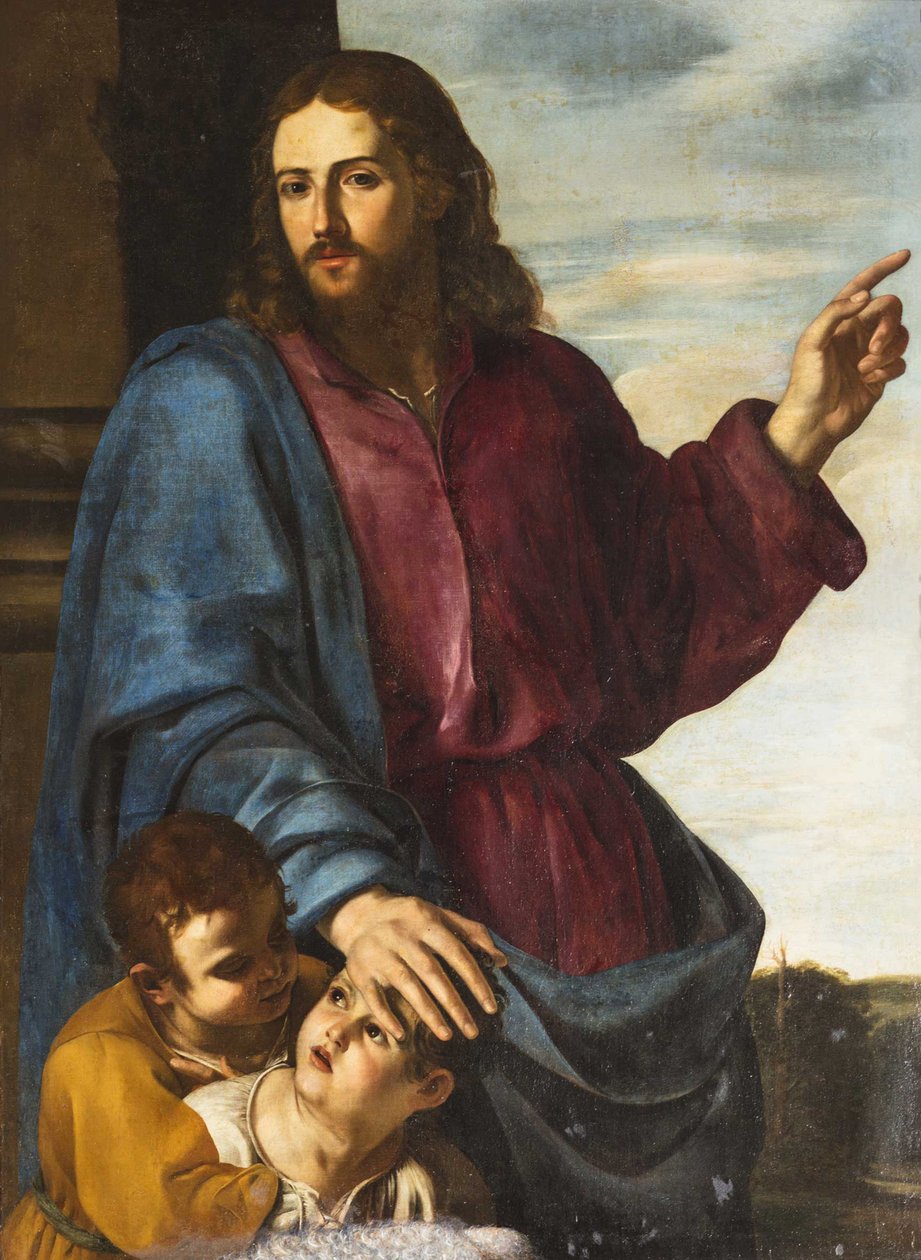 Kristus velsigner barna La de små barna komme til meg, ca. 1629-1630. av Artemisia Gentileschi