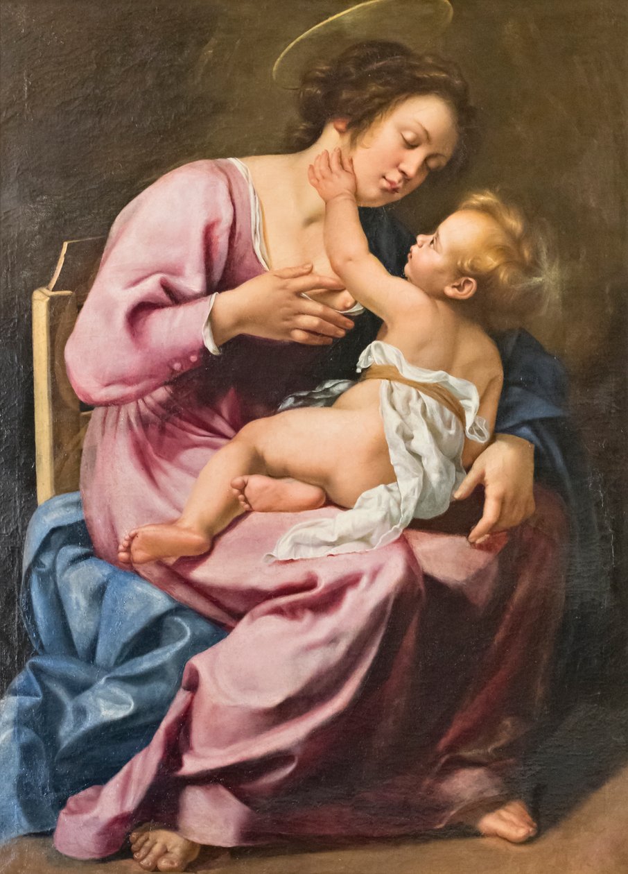 Madonna ammer Jesusbarnet av Artemisia Gentileschi