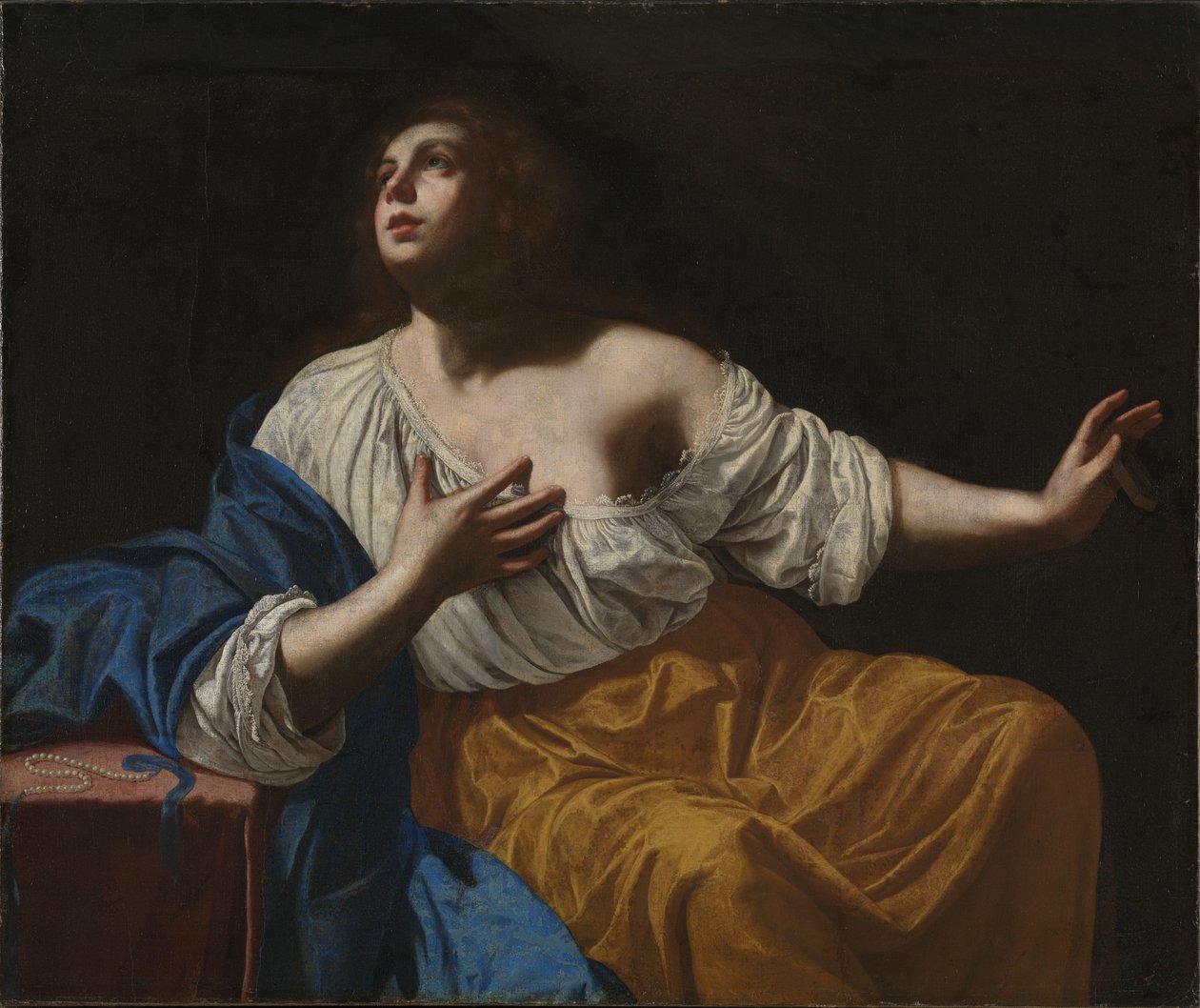Mary Magdalene Penitent, ca. 1640 (olje på lerret) av Artemisia Gentileschi