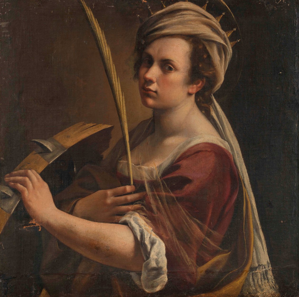 Selvportrett som den hellige Katarina av Alexandria, ca. 1616 (olje på lerret) av Artemisia Gentileschi