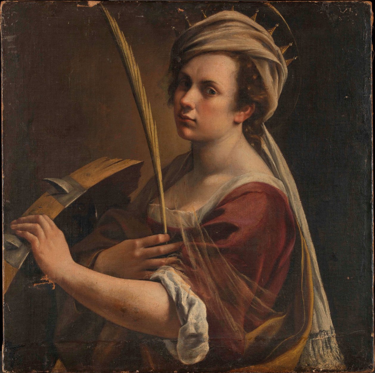 Selvportrett som Saint Catherine of Alexandria, ca 1616. av Artemisia Gentileschi