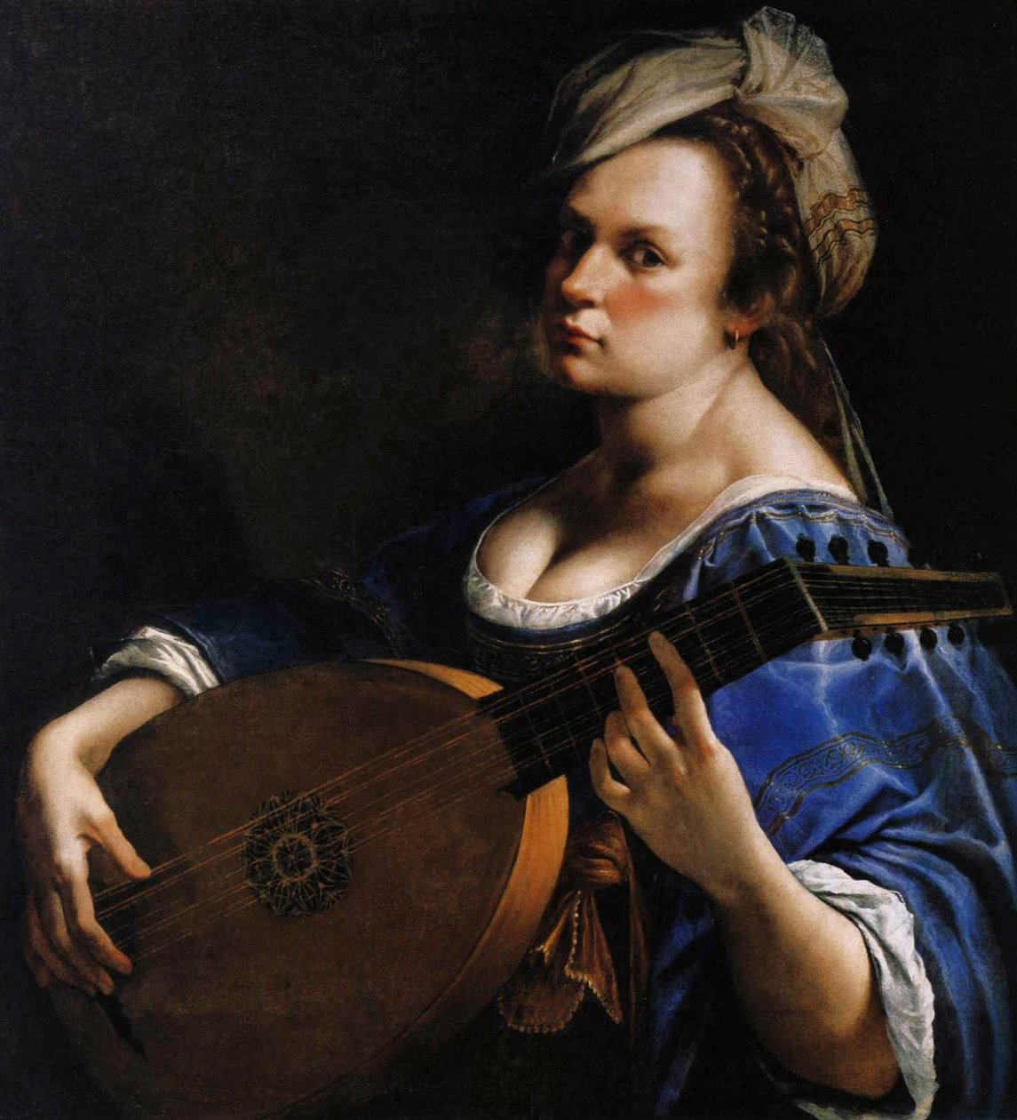 Selvportrett som lutspiller, ca. 1615-18 av Artemisia Gentileschi
