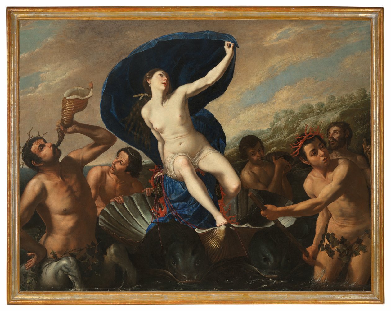 The Triumph of Galatea (olje på lerret) av Artemisia and associate Gentileschi