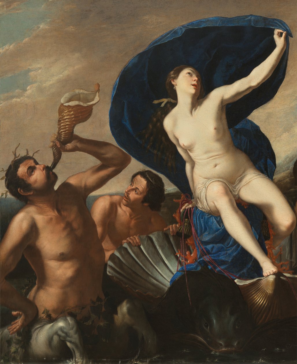 The Triumph of Galatea (olje på lerret) av Artemisia and associate Gentileschi