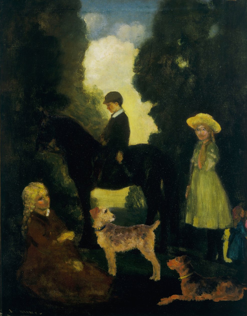 Barn, hunder og ponnier av Arthur Bowen Davies