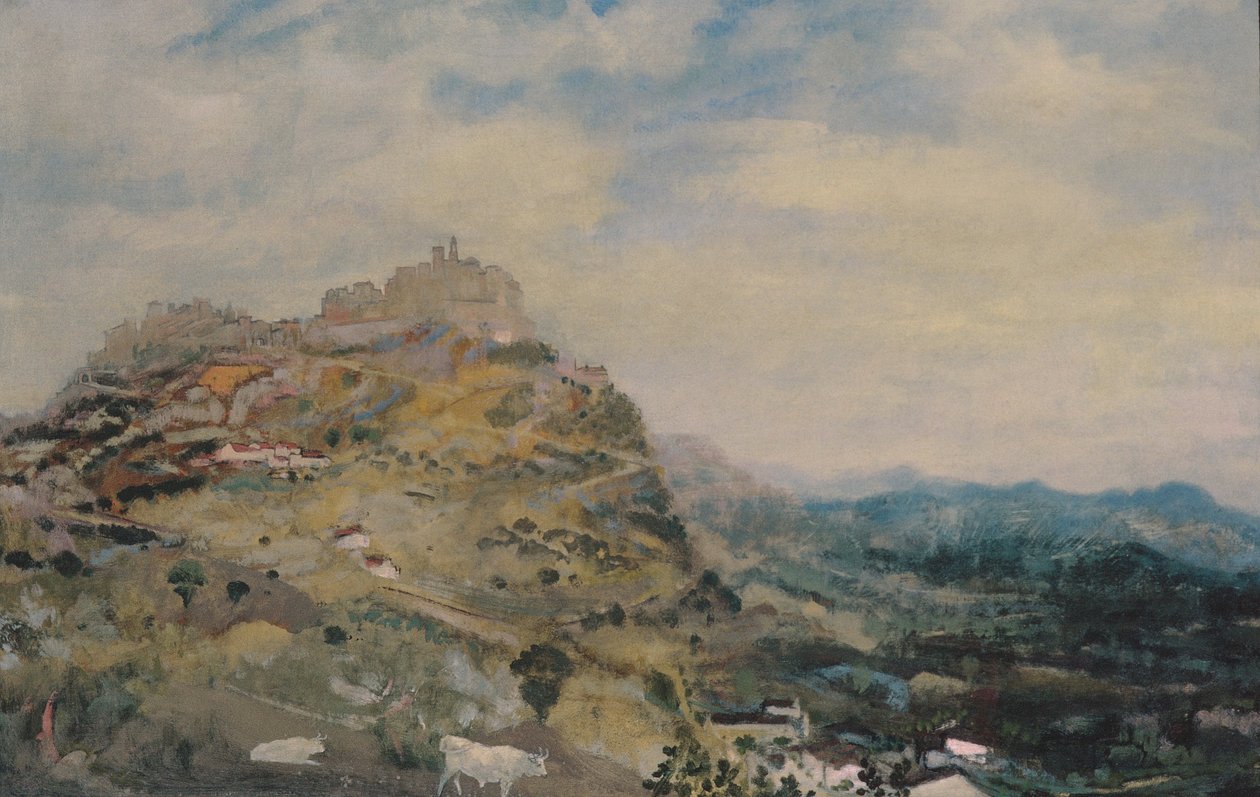 Italiensk Hill Town av Arthur Bowen Davies