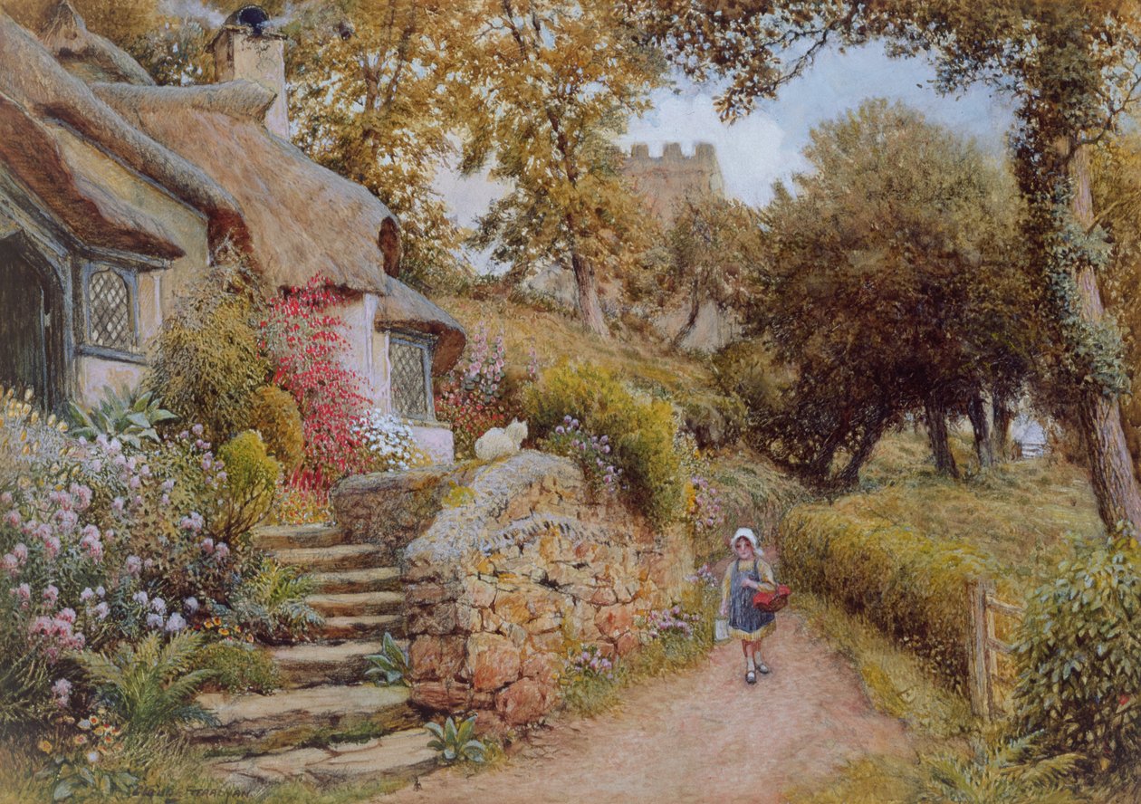 En Country Lane av Arthur Claude Strachan