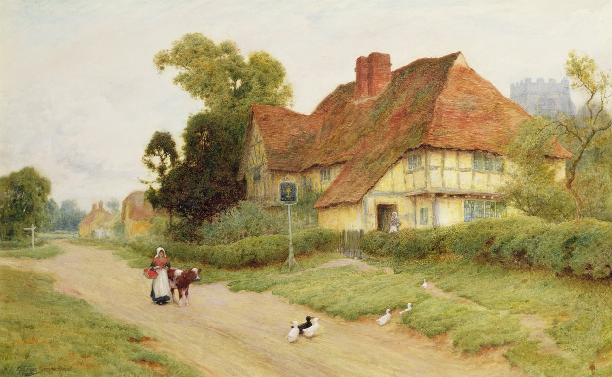 The Village Inn av Arthur Claude Strachan