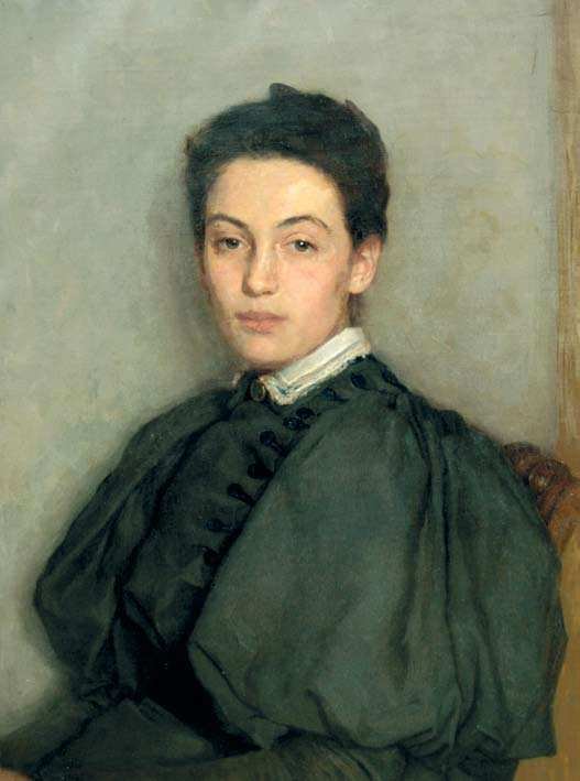 Portrett av Olga Fogarascher, malerens forlovede av Arthur Vivian Couling