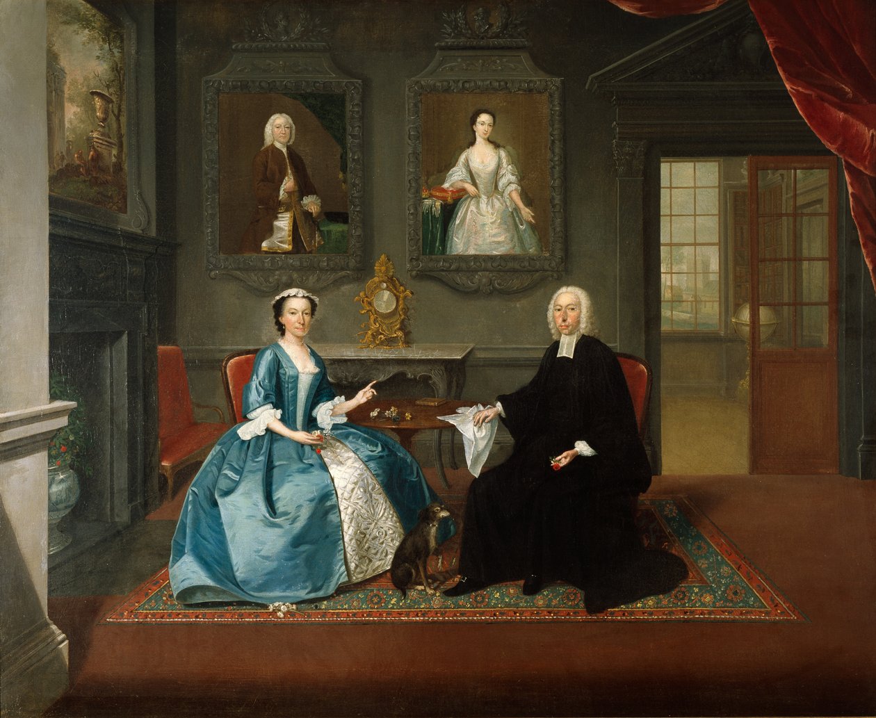 Pastor Sreynsham Master og hans kone, Margaret av Croston, Lancashire, 1743-44 av Arthur Devis