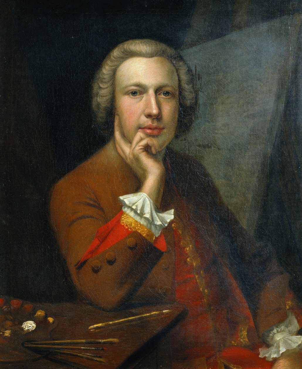 Selvportrett, 1742 av Arthur Devis