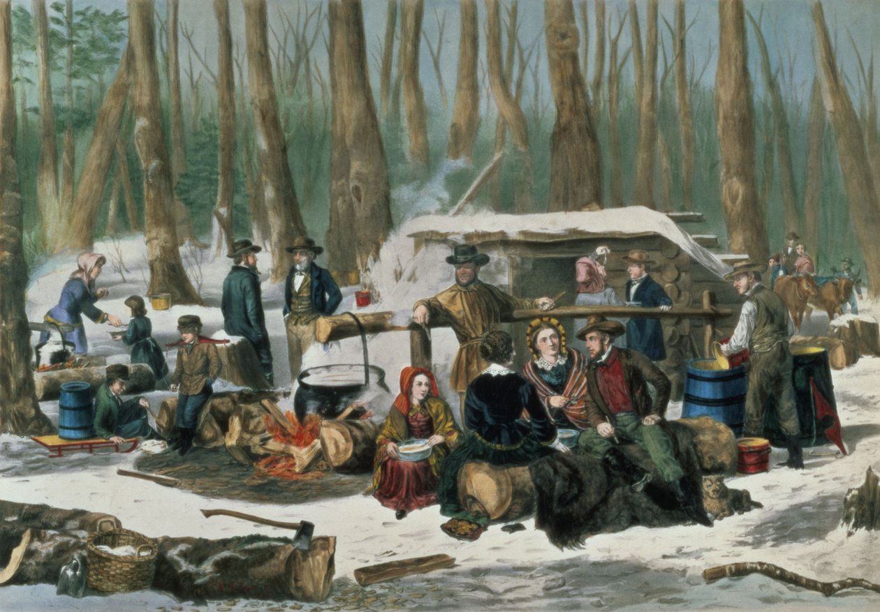 American Forest Scene, gravert av Nathaniel Currier (1813-1888) 1856 av Arthur Fitzwilliam Tait