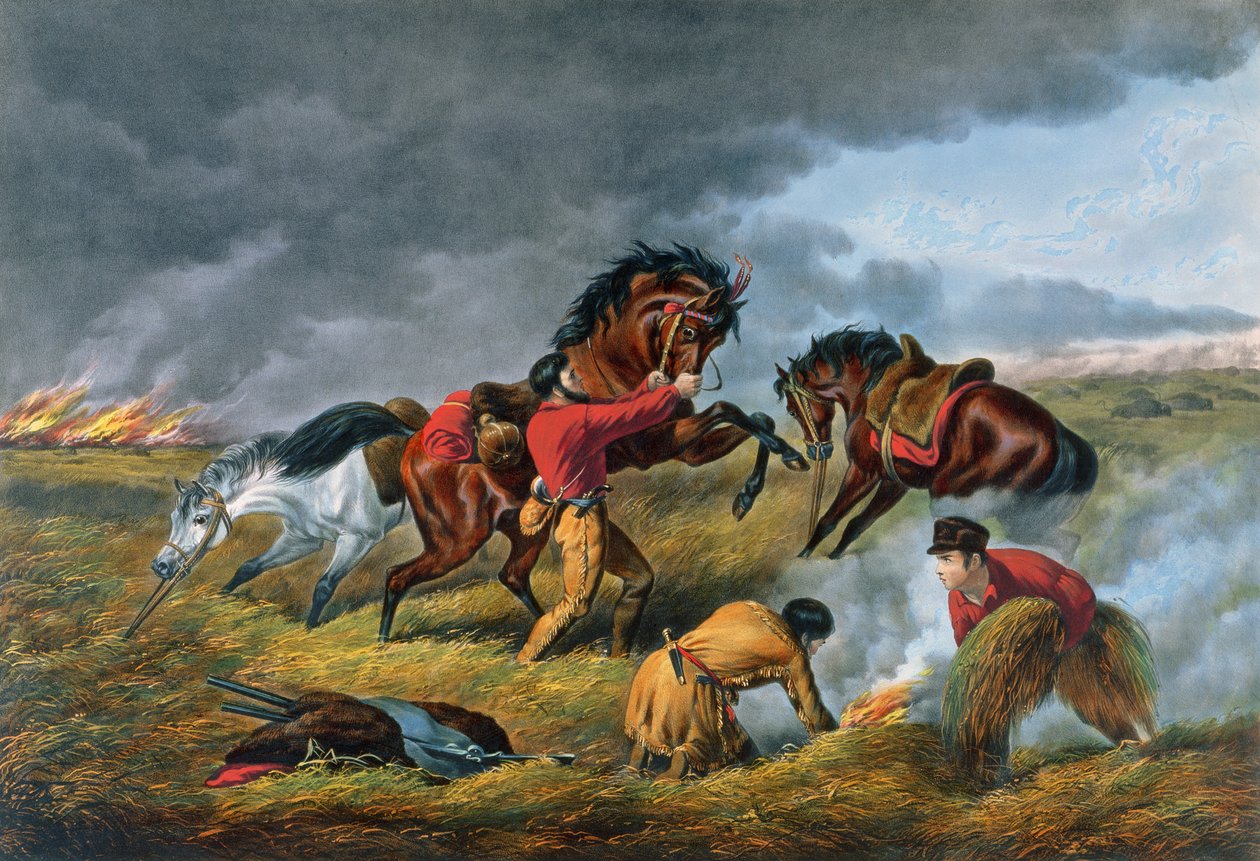 Life on the Prairie, pub. av Currier og Ives, New York, 1862 av Arthur Fitzwilliam Tait