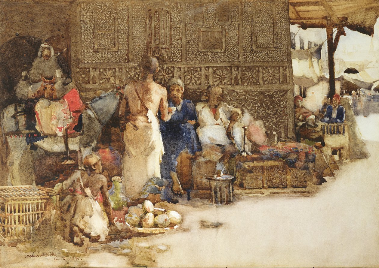 En Kairo kaffebod, 1881 av Arthur Melville