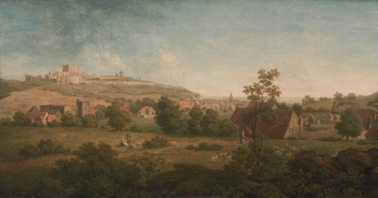 Landskap, med Dover Castle i det fjerne av Arthur Nelson