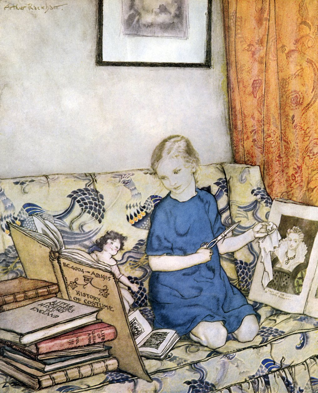 Jente lager et kostyme av Arthur Rackham