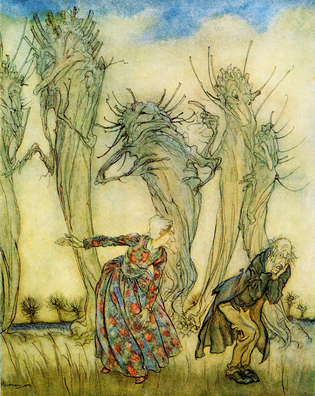 Mr and Mrs Vinegar, fra engelske eventyr gjenfortalt av F.A. Steel, 1927 av Arthur Rackham