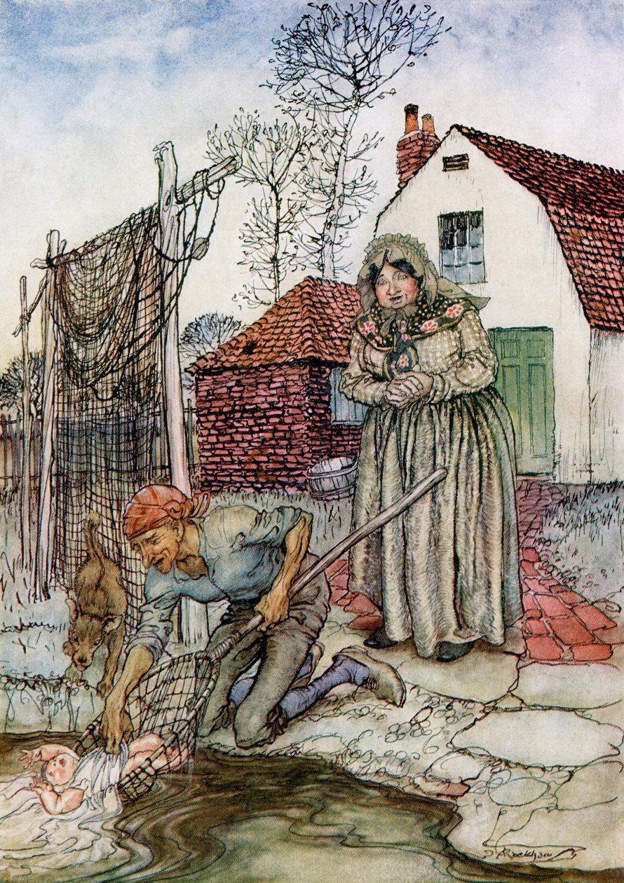 The Fish and the Ring, fra engelske eventyr gjenfortalt av F.A. Steel, 1927 av Arthur Rackham
