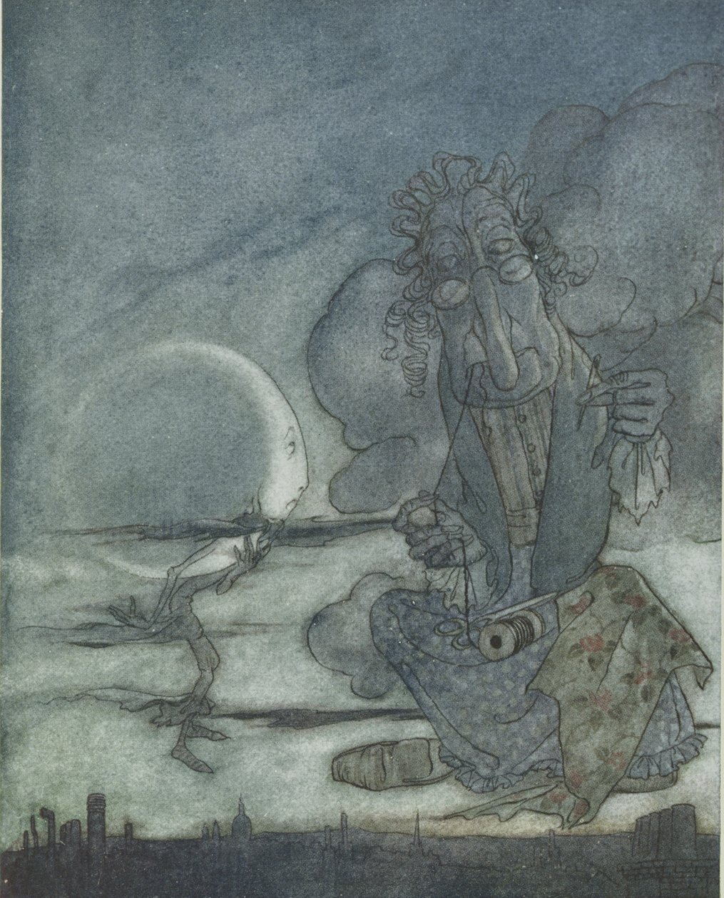 Månen og hennes mor, illustrasjon fra 