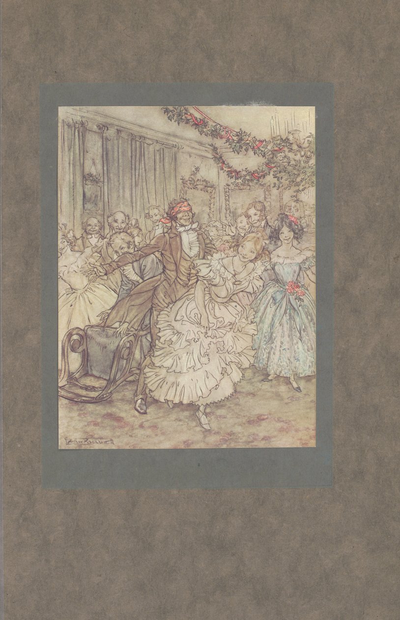 «Slik han gikk etter den lubne søsteren i blonde-tuckeren!», 1915 av Arthur Rackham