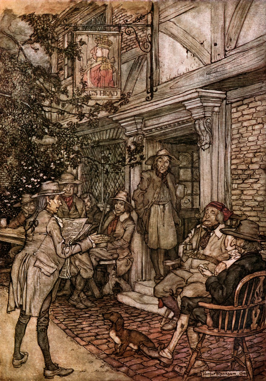 Washington Irving er kort av Arthur Rackham