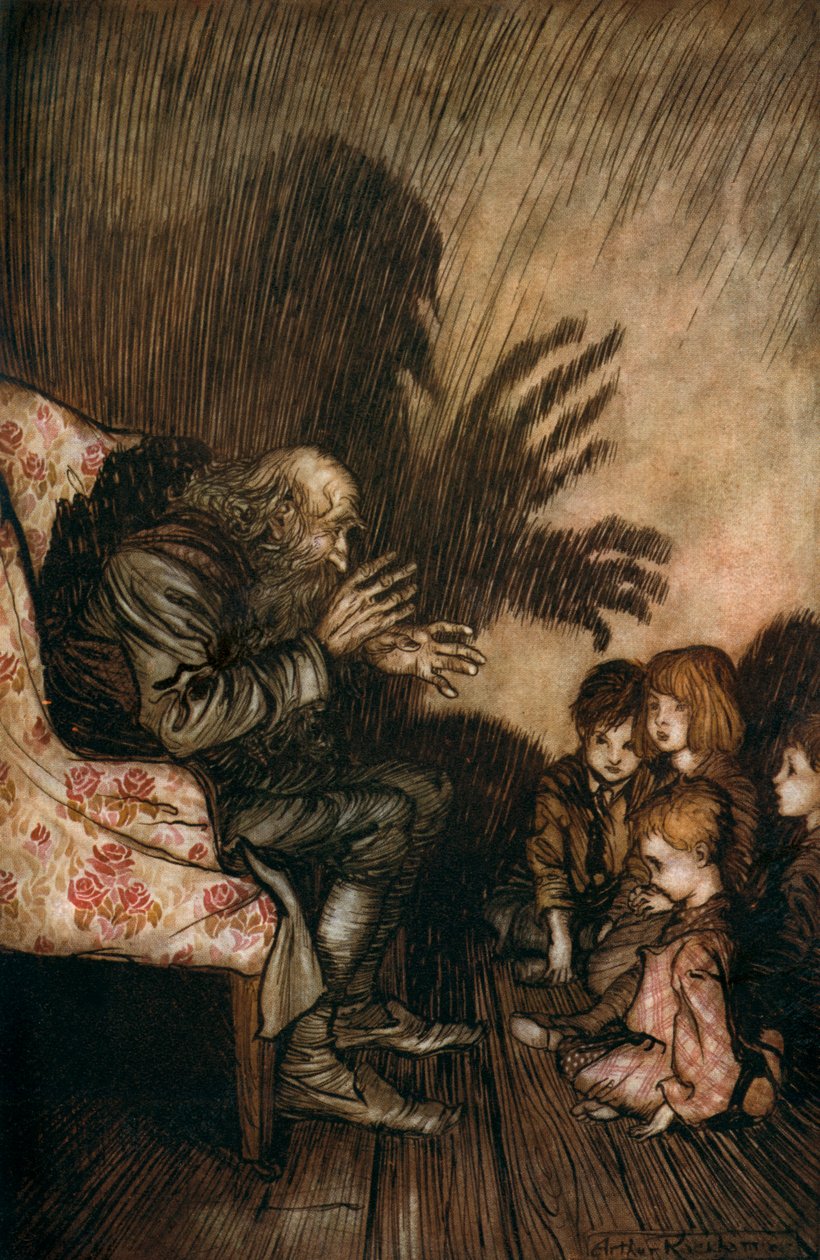 Washington Irving er kort av Arthur Rackham