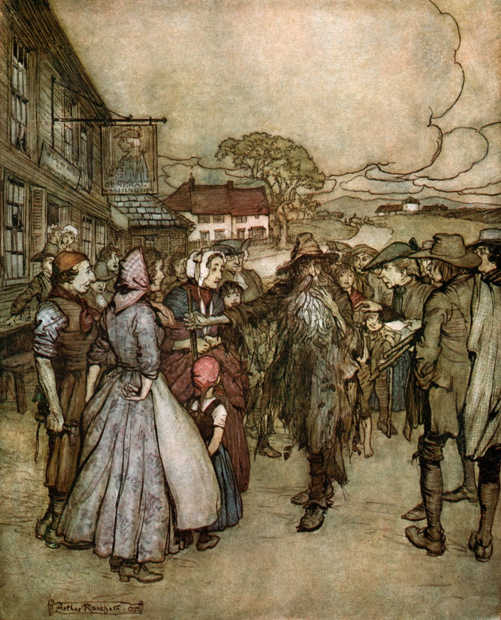Washington Irving er kort av Arthur Rackham