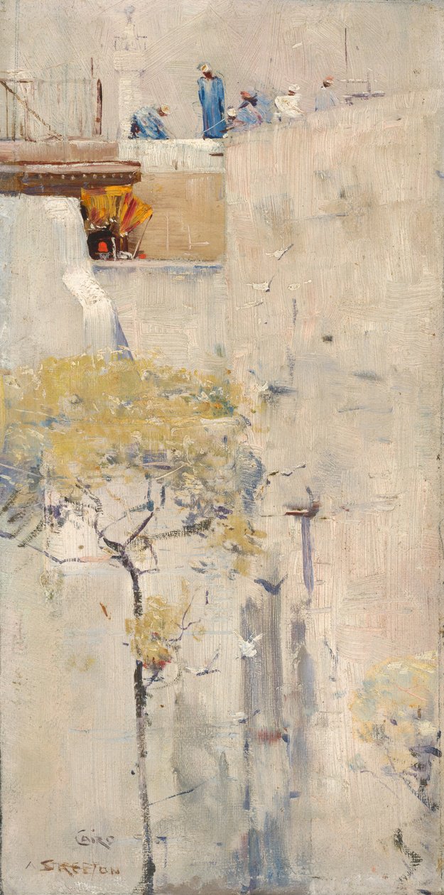 (Husbyggere, Kairo) av Arthur Streeton