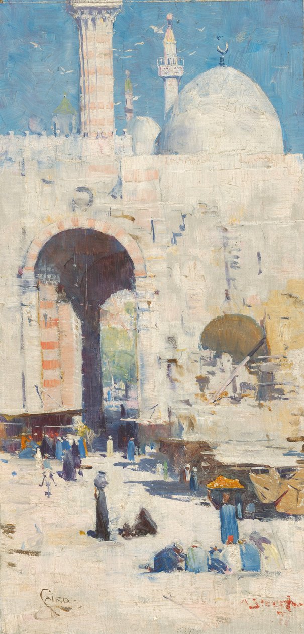 Kairo -gaten (eller moskeen, Sultan Hassan) av Arthur Streeton